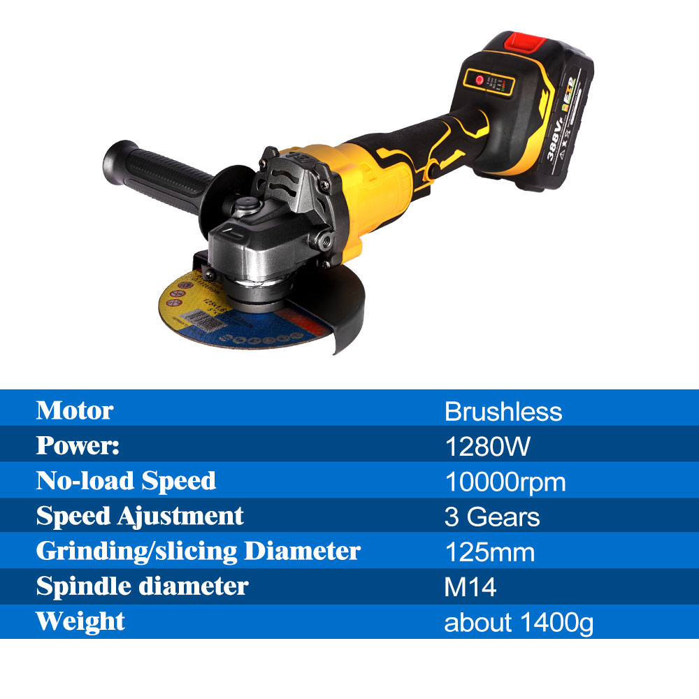 brushless angle grinder product parameters